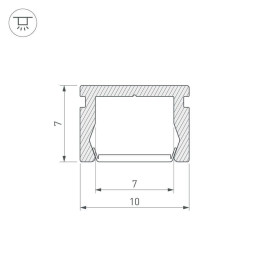 Профиль Arlight PIK-1007-2000 ANOD 023856