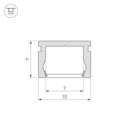 Профиль Arlight PIK-1007-2000 ANOD 023856