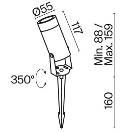 Ландшафтный светодиодный светильник Maytoni Bern O050FL-L5GF3K