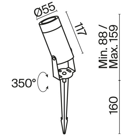 Ландшафтный светодиодный светильник Maytoni Bern O050FL-L5GF3K
