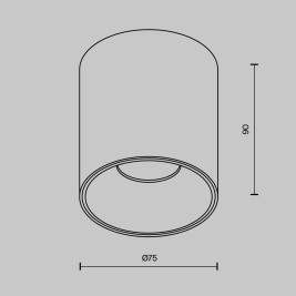Потолочный светодиодный светильник Maytoni Technical Alfa Led C064CL-12W4K-RD-WB