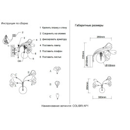 Бра Crystal Lux Colibri AP1 Gold
