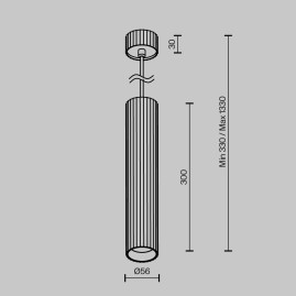 Подвесной светильник Maytoni Technical Calipso P106PL-01-GU10-BS