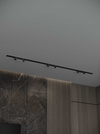 Встраиваемая однофазная трековая система Hesby Lighting Skylite №9 со светильниками HSBL_kompl_S009_VI2B4K