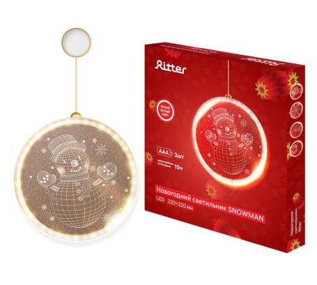 Автономный рождественский светильник Ritter SNOWMAN 3D 3хAAA 29231 9