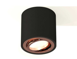 Комплект накладного светильника Ambrella light Techno Spot XS7532005 SBK/PPG черный песок/золото розовое полированное (C7532, N7005)
