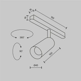 Трековый светодиодный светильник Maytoni Technical Magnetic Exility Focus Led TR032-4-5W3K-M-DS-BBS