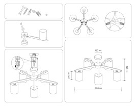 Потолочная люстра Ambrella light Traditional Loft TR83113