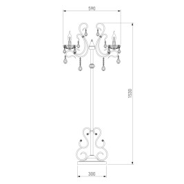 Торшер Eurosvet 12205/3F белый Strotskis