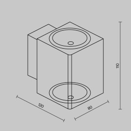 Уличный настенный светильник Maytoni Outdoor Block O507WL-L10W3K