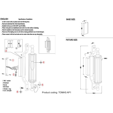 Бра Crystal Lux Tomas AP1 Gold