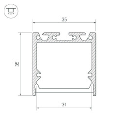 Профиль Arlight SL-LINE-3535-2000 ANOD 019306