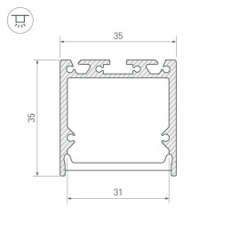 Профиль Arlight SL-LINE-3535-2000 ANOD 019306