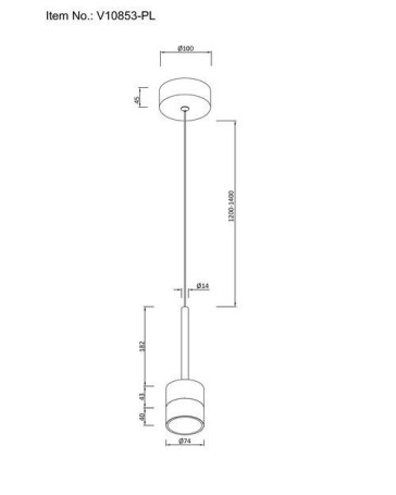 Подвесной светодиодный светильник Moderli Self V10853-PL