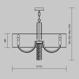 Подвесная люстра Maytoni Talento DIA008PL-06CH