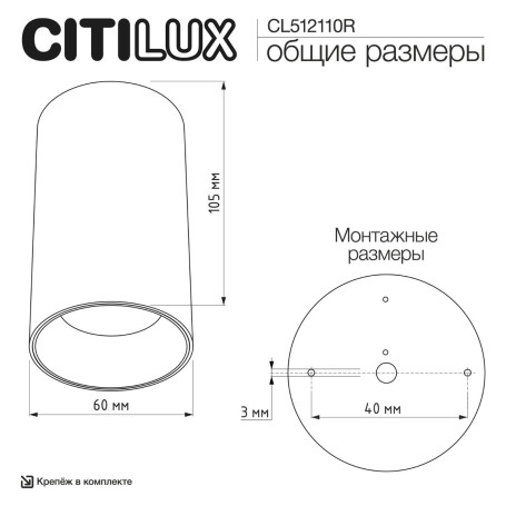 Потолочный светильник Citilux Axel CL512110R