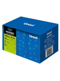 Светодиодная гирлянда (07942) Uniel занавес 220V синий ULD-C2030-240/DTA BLUE IP20