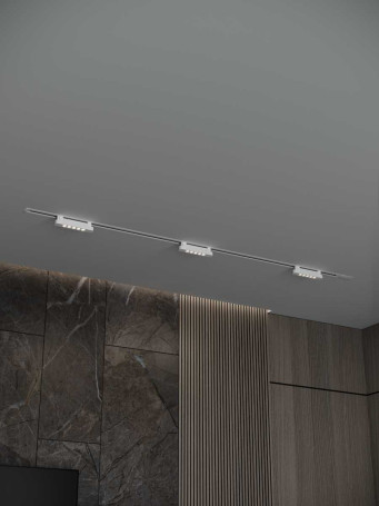 Встраиваемая однофазная трековая система Hesby Lighting Skylite №9 со светильниками HSBL_kompl_S009_VI2W3K
