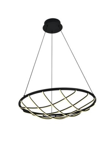 Люстра подвесная Alfa Light F3924-84 black 55W ?60*H15 0