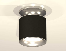 Комплект накладного светильника Ambrella light Techno Spot XS7402083 SBK/PSL черный песок/серебро полированное (N7927, C7402, N7012)