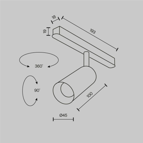 Трековый светодиодный светильник Maytoni Technical Magnetic Exility Focus Led TR032-4-5W3K-M-DS-BW