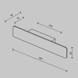 Бра Maytoni Technical C80WL-10W3K-B
