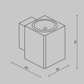 Уличный настенный светильник Maytoni Outdoor Block O507WL-L5B3K
