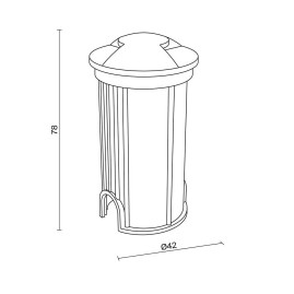 Ландшафтный светодиодный светильник Maytoni Flash O044DL-L1S3K1