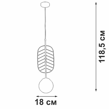 Подвесной светильник Vitaluce V29850-8/1S
