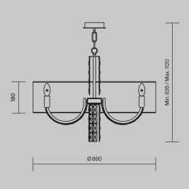 Подвесная люстра Maytoni Talento DIA008PL-08CH