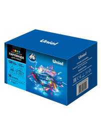 Светодиодная гирлянда Uniel 220V разноцветная с мерцанием ULD-S1000-120/TWK MULTI IP67 UL-00001353