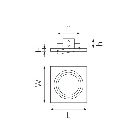 Комплект из светильника и рамки Lightstar Intero 111 (217817+217907) i81707
