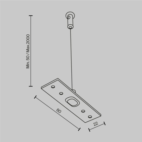 Подвес Maytoni Technical Exility (2 шт) TRA034SW-2W