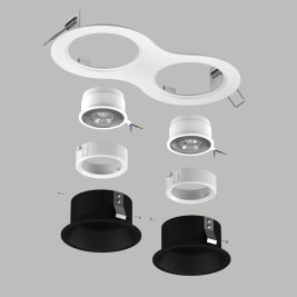 Комплект со светильником Lightstar Domino Round (214626+214607+214607+214006+214006) D6260707WMOD