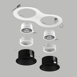 Комплект со светильником Lightstar Domino Round (214626+214607+214607+214006+214006) D6260707WMOD