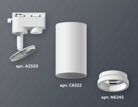 Комплект трекового светильника Ambrella light Track System XT6322140 SWH/FR белый песок/белый матовый (A2520, C6322, N6245)