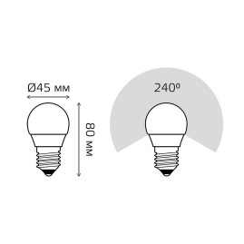 Лампа светодиодная Gauss E27 9.5W 3000K матовая 105102110