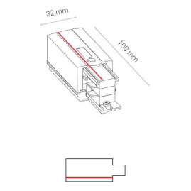 Ввод питания правый Nowodvorski Ctls Power 8712
