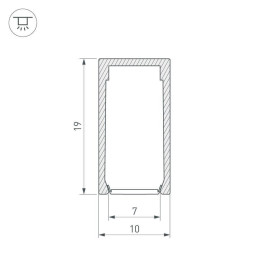 Профиль Arlight PIK-1019-2000 ANOD 023857