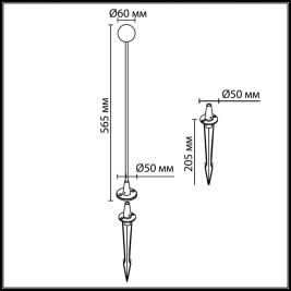 Уличный светильник Odeon Light Nature 7123/1GLB