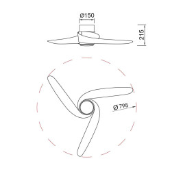 Люстра-вентилятор Mantra GROENLAND 9065