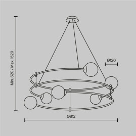 Подвесная люстра Maytoni Balance MOD317PL-06G