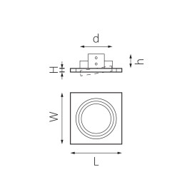Комплект из светильника и рамки Lightstar Intero 111 (217819+217906) i81906