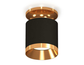 Комплект накладного светильника Ambrella light Techno Spot XS7402101 SBK/PYG черный песок/золото желтое полированное (N7929, C7402, N7034)