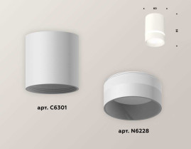 Комплект накладного светильника с акрилом Ambrella light XS6301061 SWH/FR белый песок/белый матовый MR16 GU5.3 (C6301, N6228)
