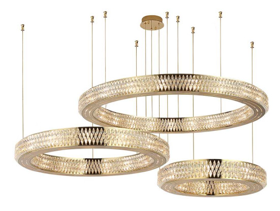 Горизонтальная композиция Newport 8560 из трех колец золото №187 S8560_187G