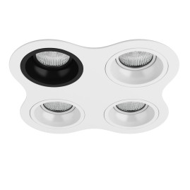 Комплект из светильников и рамки Lightstar Domino Round (214646+214607+214606+214606+214606) D64607060606