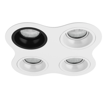 Комплект из светильников и рамки Lightstar Domino Round (214646+214607+214606+214606+214606) D64607060606