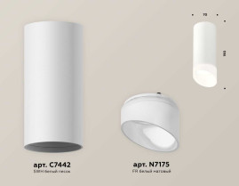 Комплект накладного светильника Ambrella light Techno Spot XS7442017 SWH/FR белый песок/белый матовый (C7442, N7175)