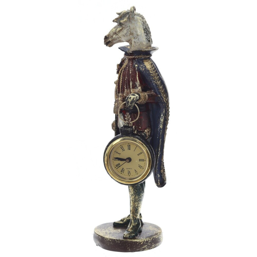 Фигурка декоративная &quot;Лошадь&quot; с часами D4см, (LR44x1), L12 W7,5 H24,5 см